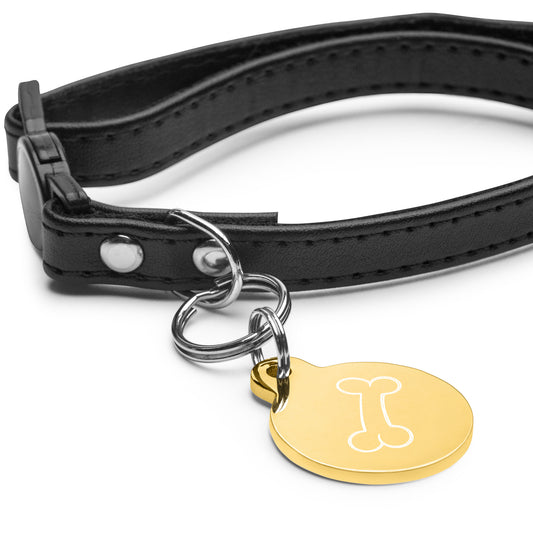 Not All Who Wander Engraved pet ID tag
